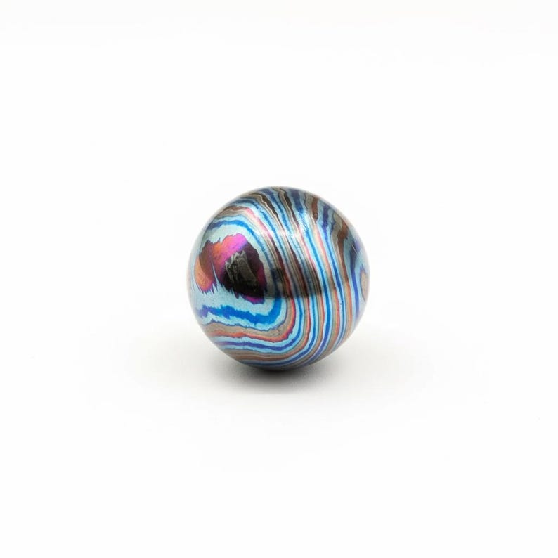 Pallina antistress fatta a mano in zirconi / Pallina antistress in timasco / Perlina antistress EDC / Regalo antistress per lui immagine 3