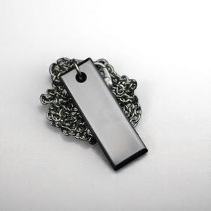 Raw Titanium Grey Pendant for Men – Durable Birthday & Anniversary Gift, Minimalist Titanium Jewelry for Him or Her