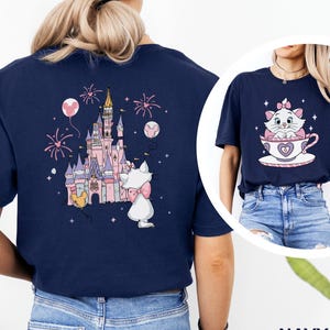 Marie Cat Tea Cup Party Shirt, The Aristocats Disney Castle Shirt, Disney Family Tee, Disneyland Cat Lady Tee 422898