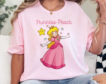Princess Peach Shirt, Super Mario Bros Shirt, Mario Family Shirts, Mario Princess Peach Shirt, Princess Shirt, 421159