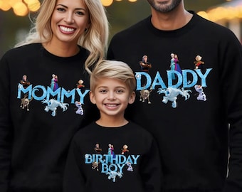Custom Frozen Sweatshirt, Disney Frozen Hoodie, Frozen Mom Dad Bro Sis, Personalized, Customize Disney Crewneck, 421475