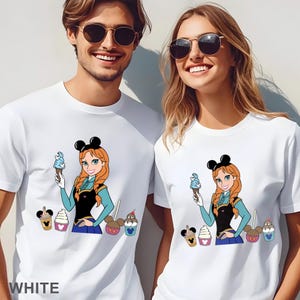 Disney Princess Ice Cream Shirt, Anna Inspired Tee, Cute Disney Snack T-Shirt, Funny Park Outfit, Military Green Graphic Tee, 421224 image 16