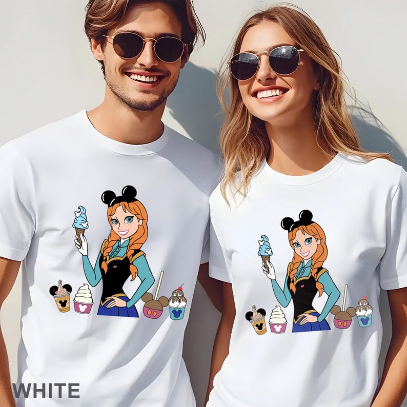 Disney Princess Ice Cream Shirt, Anna Inspired Tee, Cute Disney Snack T-Shirt, Funny Park Outfit, Military Green Graphic Tee, 421224 image 16