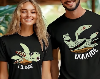 Dude Lil Dude Shirt, Father And Son Disney, Cute Sea Turtle, Funny Turtle Tee, Beach Vibes T, Ocean Lover Gift, Squirt, Crush, 422920