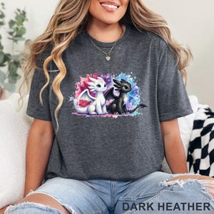Toothless And Light Fury Watercolor Shirt, How To Train Yor Dragon Shirt, Retro Shirt, Universal Studios Shirt, Dragon Matching Shirt 423462