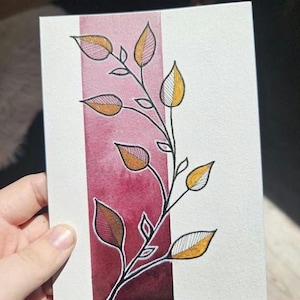 Tarjetas de felicitación de acuarela pintadas a mano