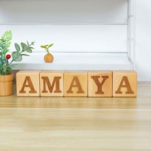 Name Alphabet Wooden Blocks, Custom Alphabet Blocks, Personalized Solid Wooden Blocks, Special Kids Gifts, Wooden Alphabet Toys