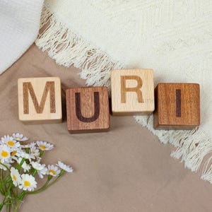Personalized Solid Wooden Blocks, Custom Name Wooden Blocks, Children&#39;s Alphabet Toys, Baby Party Games, Special Children&#39;s Gifts