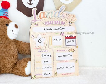 First day of school photo prop board, back to school board, last day of school, reusable sign board, toddler gift, personalised gift