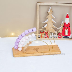 Personalized Baby Abacus, Custom Name Abacus, Wooden Rainbow Abacus, Wooden Handmade Toys, Custom Children Birthday Gift