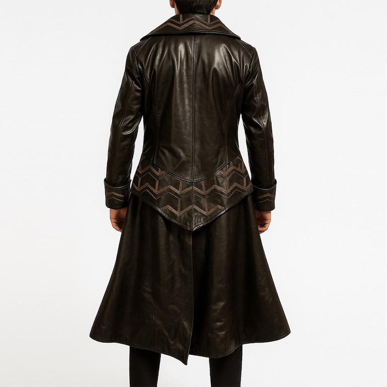 Halloween Costume Leather Coat