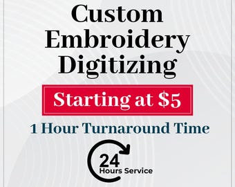 Custom Embroidery Digitizing Service: Logo, Image