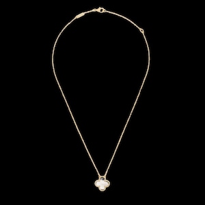 Vintage Alhambra 1 Clover 18K Solid Yellow Gold Necklace