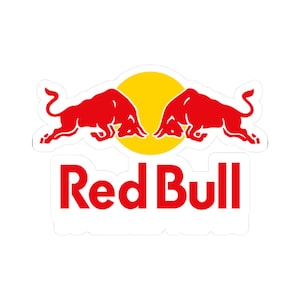 Energy Drink Logo Kiss-Cut Sticker | Red Bull Style Sticker