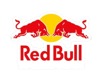 Energy Drink Logo Kiss-Cut Sticker | Red Bull Style Sticker