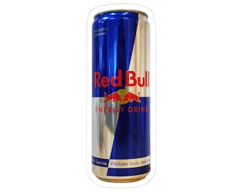 Redbull Energy Drink Can Sticker | Kiss-Cut Sticker