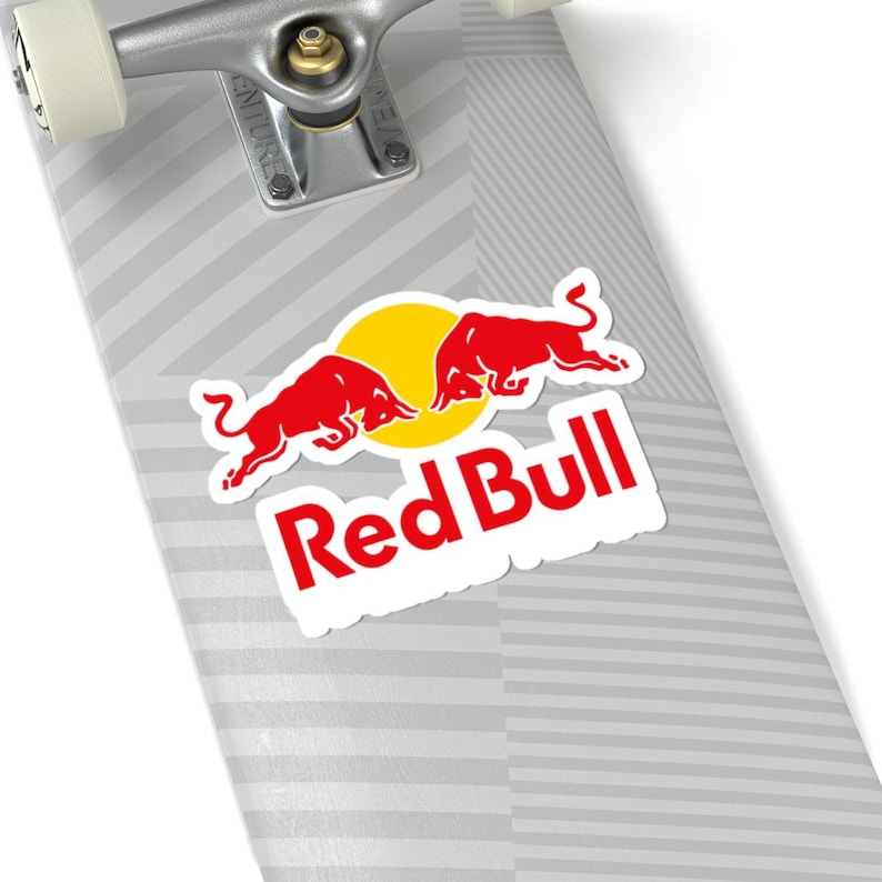 Energy Drink Logo Kiss-Cut Sticker | Red Bull Style Sticker image 3