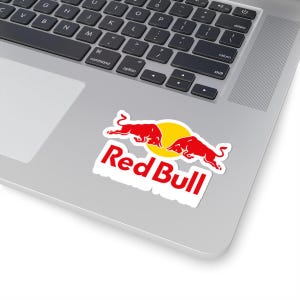 Energy Drink Logo Kiss-Cut Sticker | Red Bull Style Sticker image 2