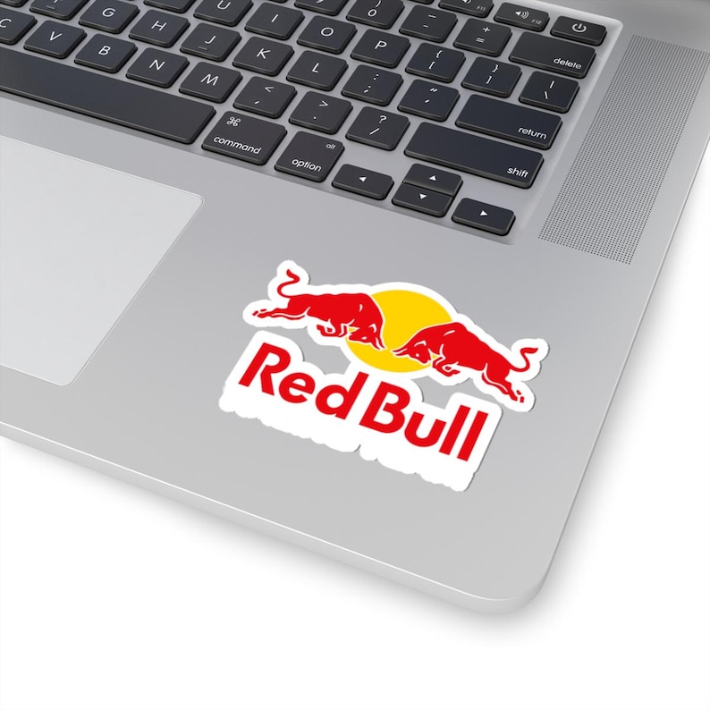 Energy Drink Logo Kiss-Cut Sticker | Red Bull Style Sticker image 2