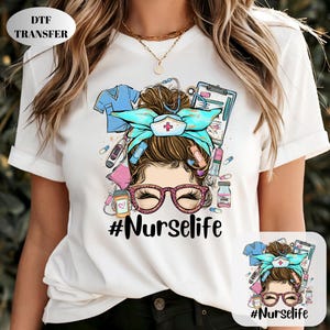Nurse Life Dtf Transfer, Nursing School Ready To Press, New Nurse Gift Heat Transfer, RN Ready For Press, Cute Nurse Coquette Cold Peel DTF