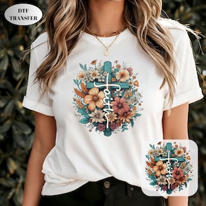 Faith Cross DTF Transfer,  Easter Day Ready For Press, Christian Gift Heat Transfer, Religious Bible DTF, Jesus Christ Iron On Transfer