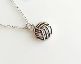 Volleyball Necklace Silver Boho Simple Minimalist Ball Sport Team Necklace 3207
