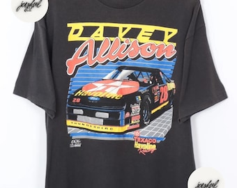 Vintage 1991 Davey Allison NASCAR Racing Tee, Limited Davey Allison Shirt, 90s Nascar T-Shirt, 90s Nascar Sweatshirt Hoodie Gift For Dad Mom