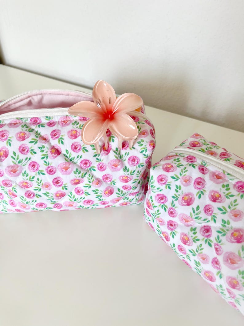 Nähanleitung für eine gesteppte Kosmetiktasche, ideal für Anfänger, in 2 Größen mit Videoanleitung Bild 9