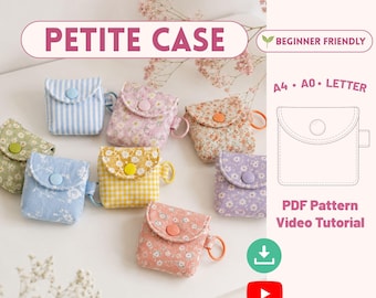 Petite Case Sewing Pattern PDF, Airpod Pouch Pattern with Full Video Tutorial, Earbuds Case, Beginner Friendly Sewing Pattern