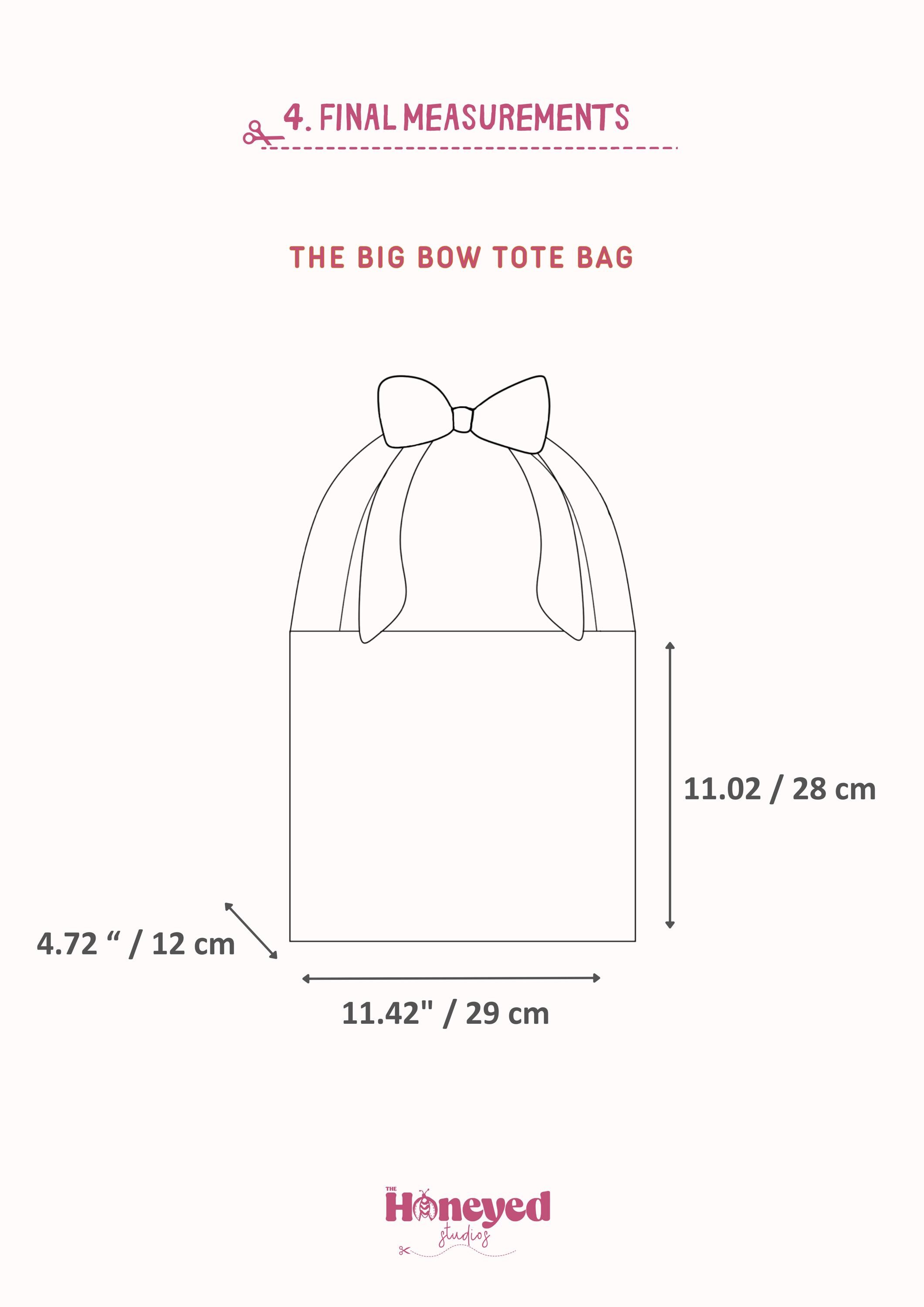Bow Tote Bag Sewing Pattern, Video Tutorial, Beginner-friendly PDF ...