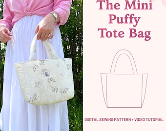 Patrón para bolso de mujer, bolso DIY con videotutorial, PDF para principiantes (descarga gratuita)