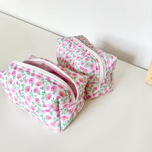 Nähanleitung für eine gesteppte Kosmetiktasche, ideal für Anfänger, in 2 Größen mit Videoanleitung Bild 5