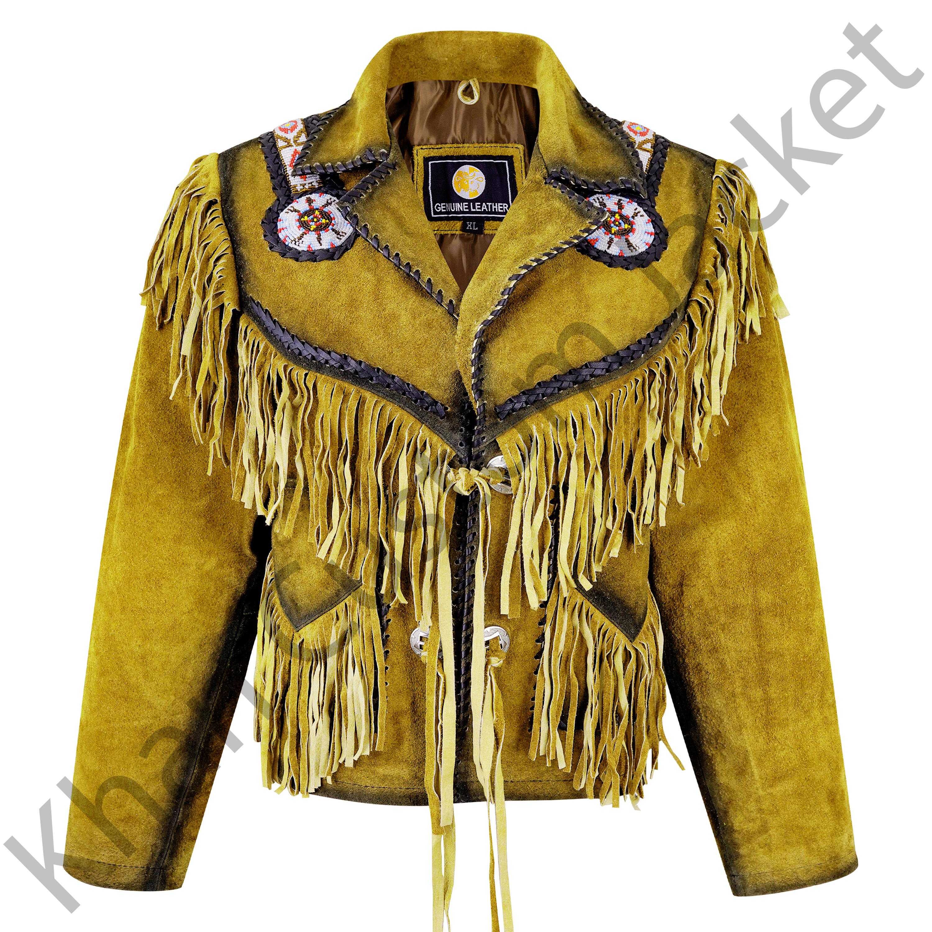 Yellow Suede Western Fringe Jacket – Women's Cowgirl Leather