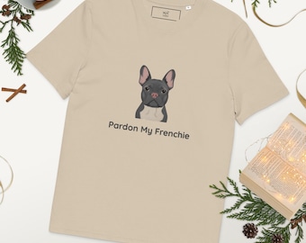 French Bulldog Lover Print Unisex Organic Cotton T-shirt - Pardon My Frenchie