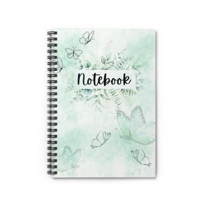 Elegant Butterfly Spiral Notebook - Ruled Lines, Floral Journal, Butterfly Planner, Eco-Friendly Diary, Butterfly Lover Gift