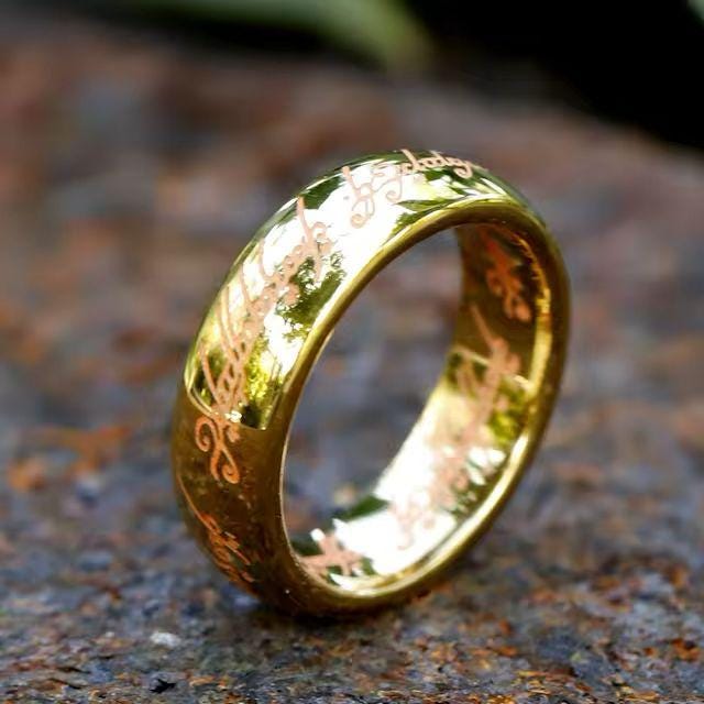 Sauron Anello Lord Of The Rings Oro Lord Of The Rings Unico Anello