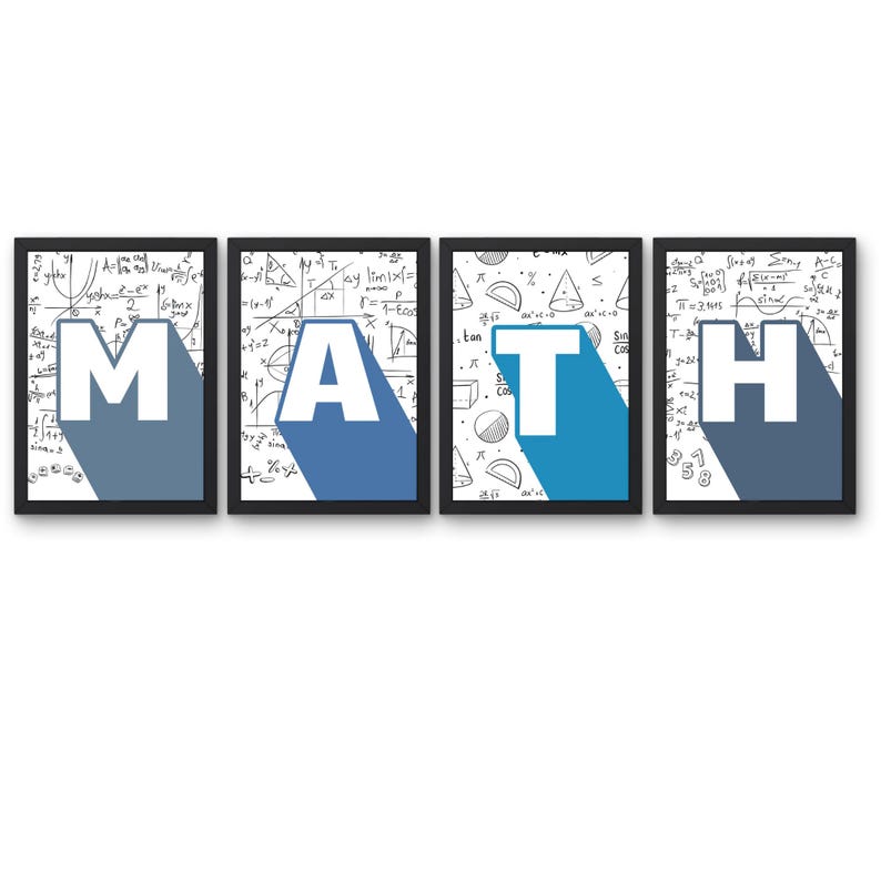 Math Wall Art Printable | Minimalist Algebra Poster, Educational ...