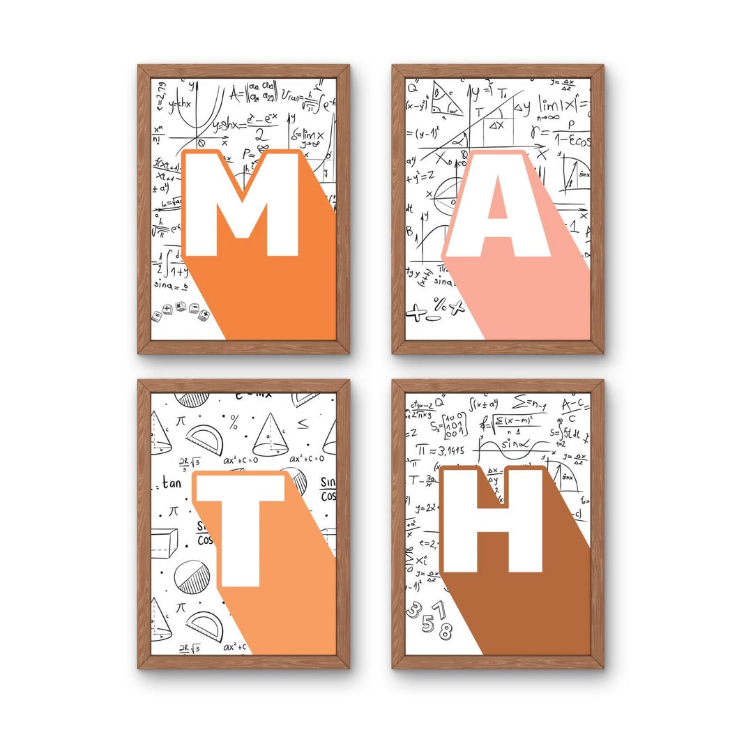 Math Wall Art Printable | Minimalist Algebra Poster, Educational ...