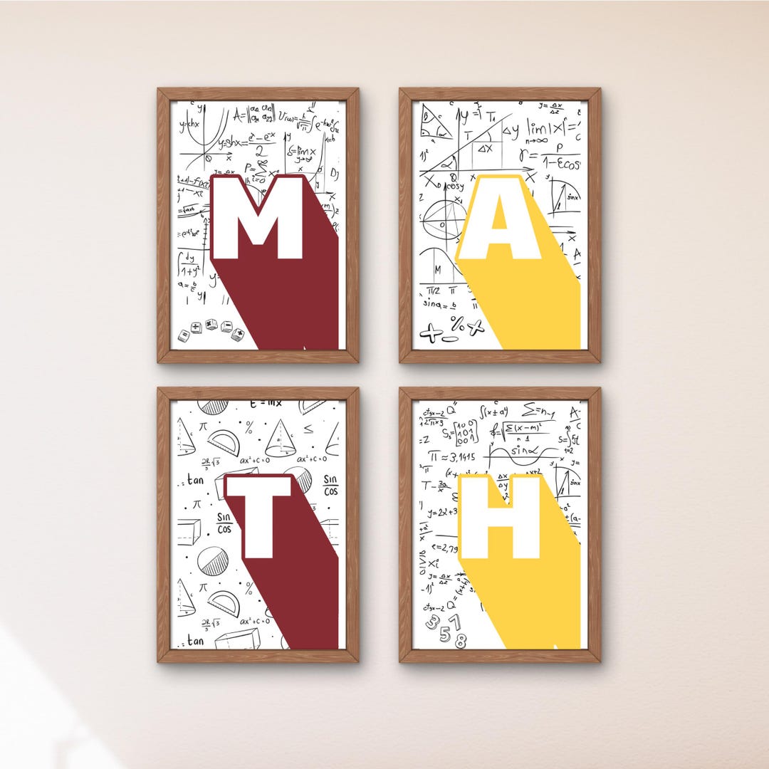 Custom MATH Wall Art Printable : Algebra Poster, Classroom Decor ...