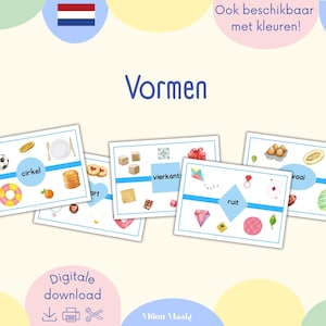 Vormen | Kaarten | Oefenen | Starterset Klaslokaal | Basisschool | Nederlands | Direct downloaden | Thuis afdrukken | Educatieve download