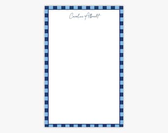Personalized Notepad: Two-Tone Striped Border, 5.5 x 8.5