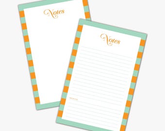 Stripes Personalized Notepad: 5.5x8.5 To-Do List