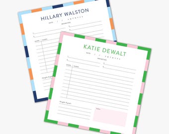 Color Blocks Daily Planner Notepad: Personalized Organizer, 8x8"