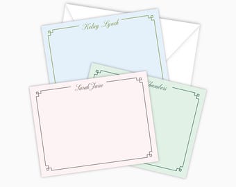 Frame Personalized Notecard Set with Envelopes: Colorful Stationery, Thank You Notes