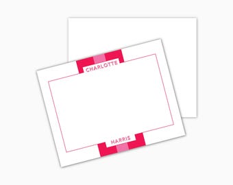 Personalized Notecard Set with Envelopes: Colorful Stationery, Thank You Notes