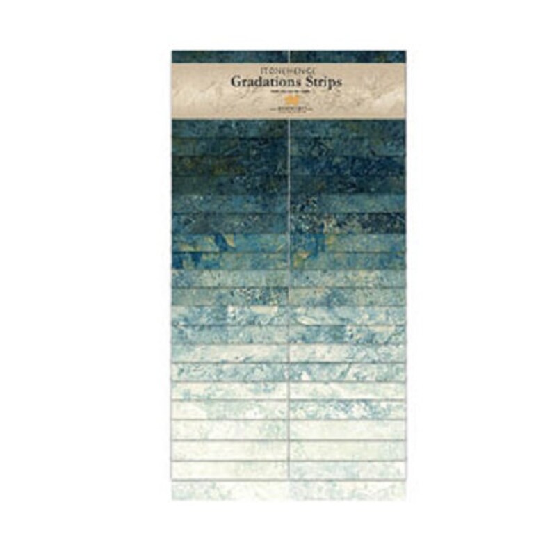 Smokey River Stonehenge Blue Planet Quilt Fabric 76 x 97