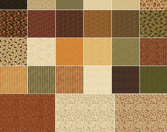 Pumpkin Patch Benartex Charm Pack Quilt Fabric 42 5"