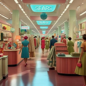 Vintage Sears Department Store Digital Print
