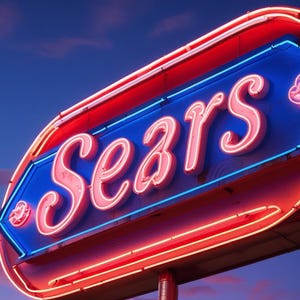 Vintage Retro Sears Digital Print
