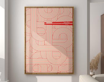 Bauhaus Exhibition Poster: Ramen Geometric Art (Digital Download)